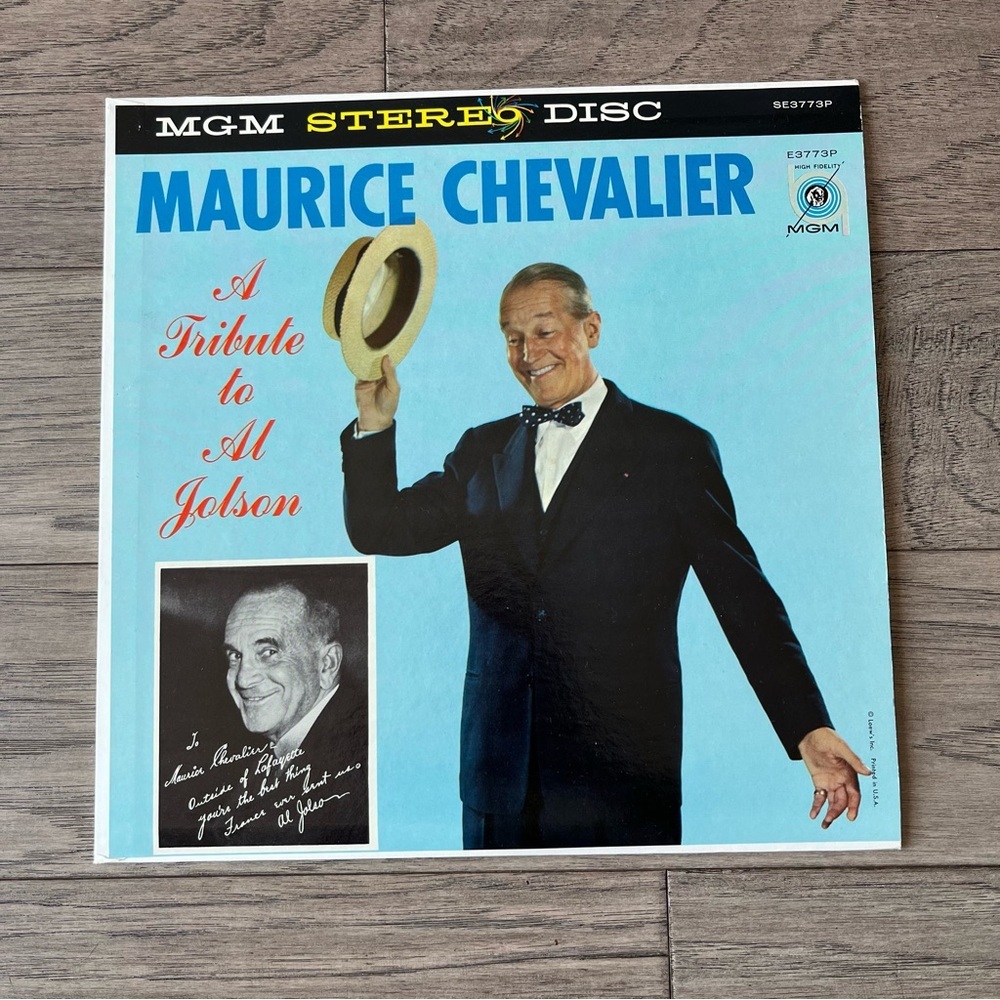 Maurice Chevalier a tribute to Al Jolson vinyl record